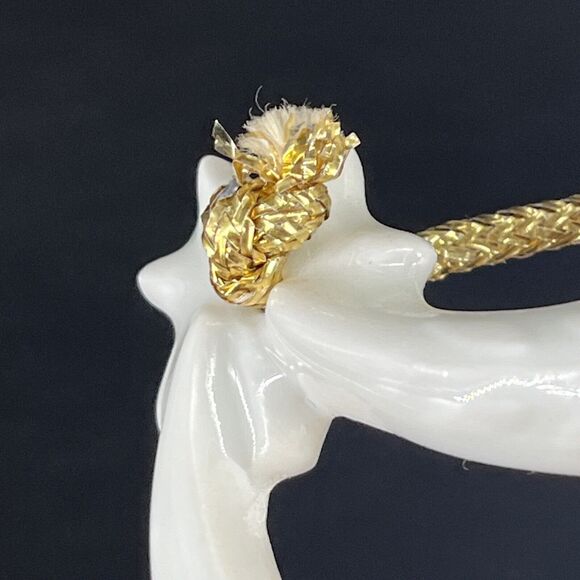 Vintage Haviland Limoges 1975 Porcelain Sparkling Angel Noel Christmas Ornament - Picture 5 of 10